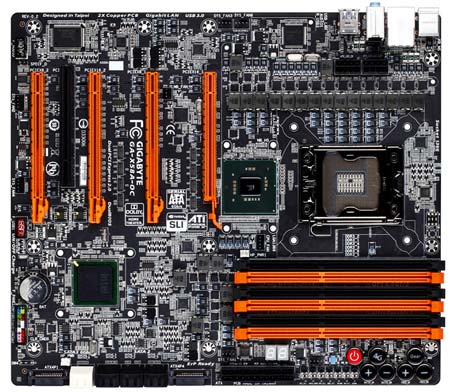 Симпатичная материнская плата Gigabyte GA-X58A-OC Симпатичная материнская плата Gigabyte GA-X58A-OC